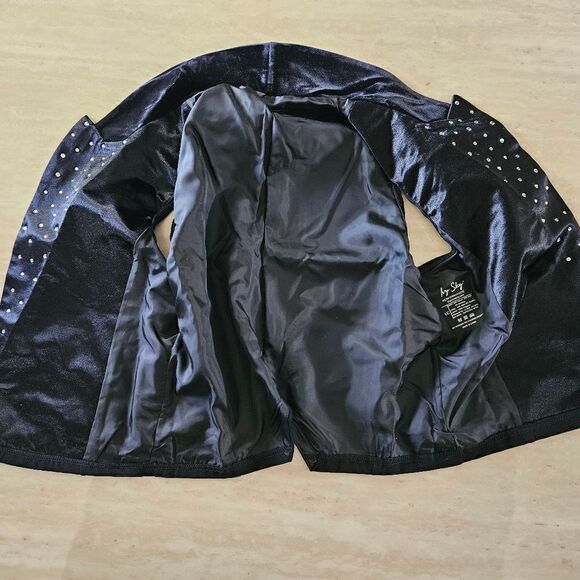 Weissman Ivy Sky child large dance vest black with rhinestones - Picture 6 of 7